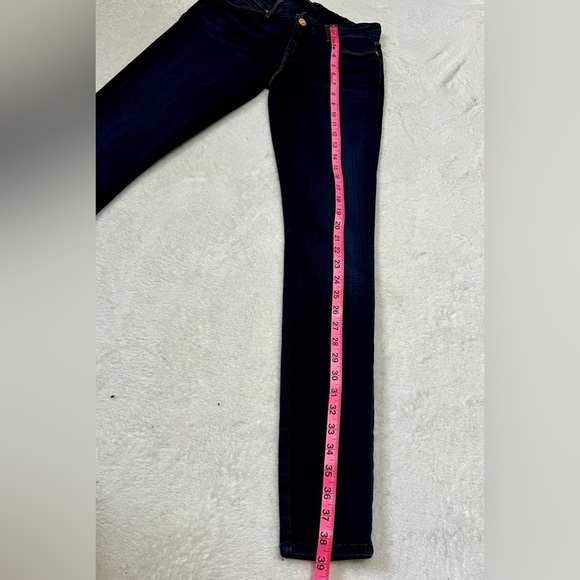 7 For All Mankind Classic Indigo Dark Wash Skinny Jean - Size 25 - Picture 4 of 11